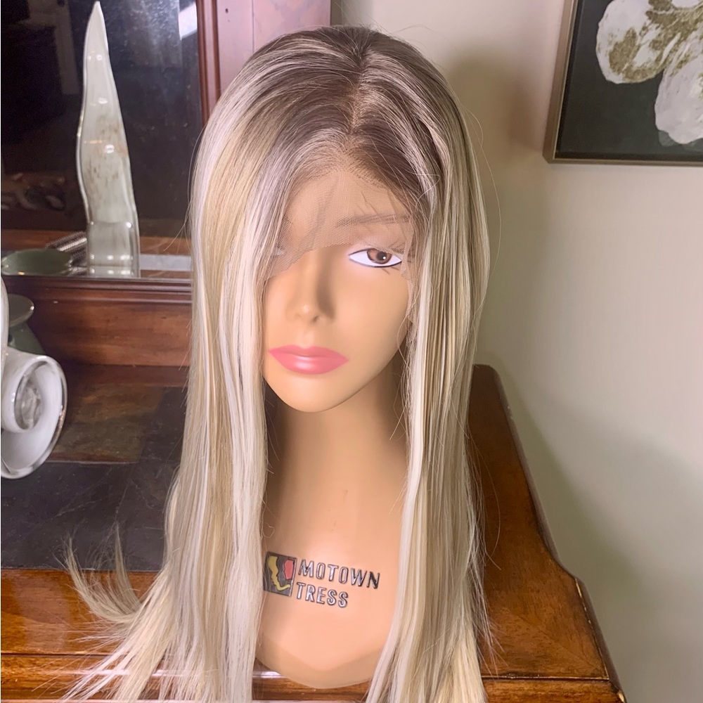 Blonde and Brown Synthetic Lace front Wig